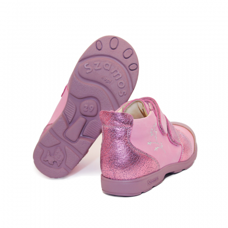 Pantofi supinați, cu scai, pentru fete, model cu floare [3]