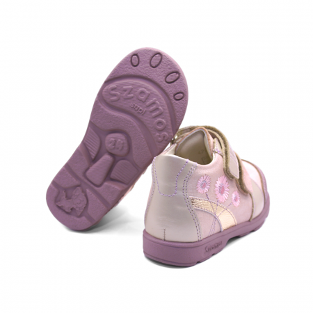 Pantofi supinați, cu scai, pentru fete, model cu floare [3]