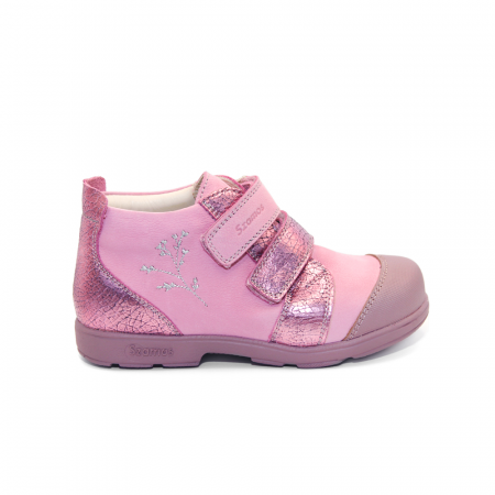 Pantofi - Pantofi supinați, cu scai, pentru fete, model cu floare
