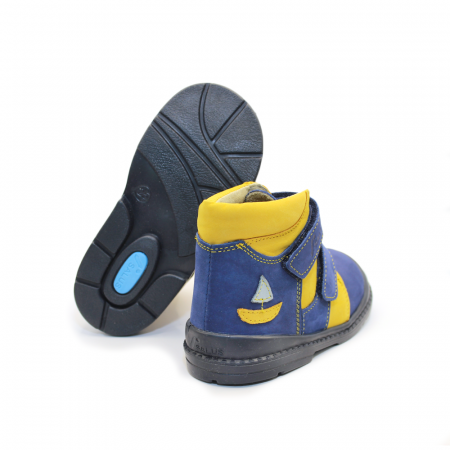Pantofi supinați, cu scai, Premium Flexi, pentru băieți, model cu barcă [3]