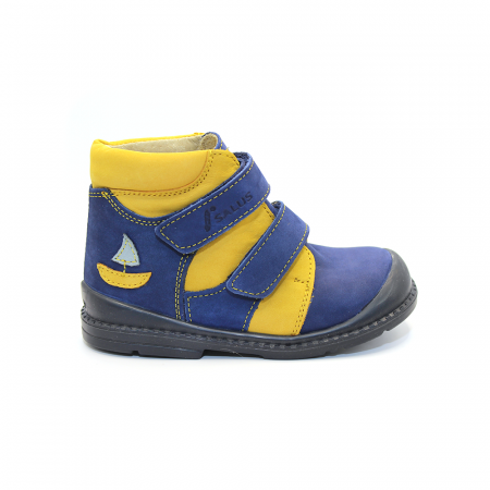 Pantofi supinați, cu scai, Premium Flexi, pentru băieți, model cu barcă