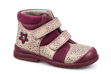 Pantofi - Pantofi supinați, Premium Flexi, pentru fete, model cu floare
