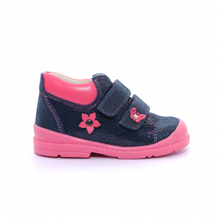 Pantofi - Pantofi supinați, Premium Flexi, pentru fete, model cu floare