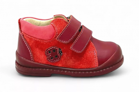 Pantofi supinați, Premium Flexi, pentru fete, model cu buburuză