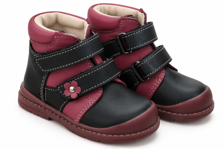 Pantofi supinați, Premium Flexi, pentru fete, model cu floare [1]
