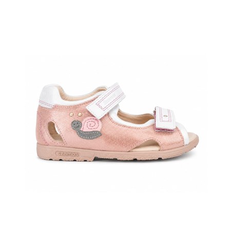 Sandale - Sandale supinate, cu scai, pentru fete, model cu melc