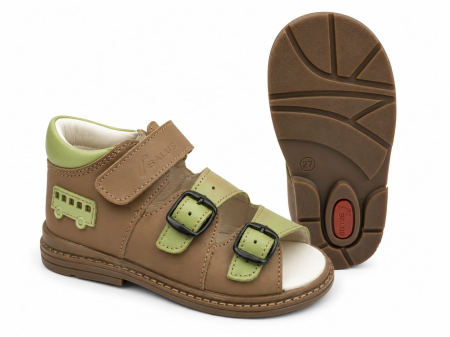 Sandale supinate, maro, verde [2]