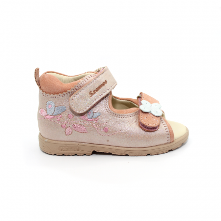 Sandale - Sandale supinate, cu scai, pentru fete, model cu fluture