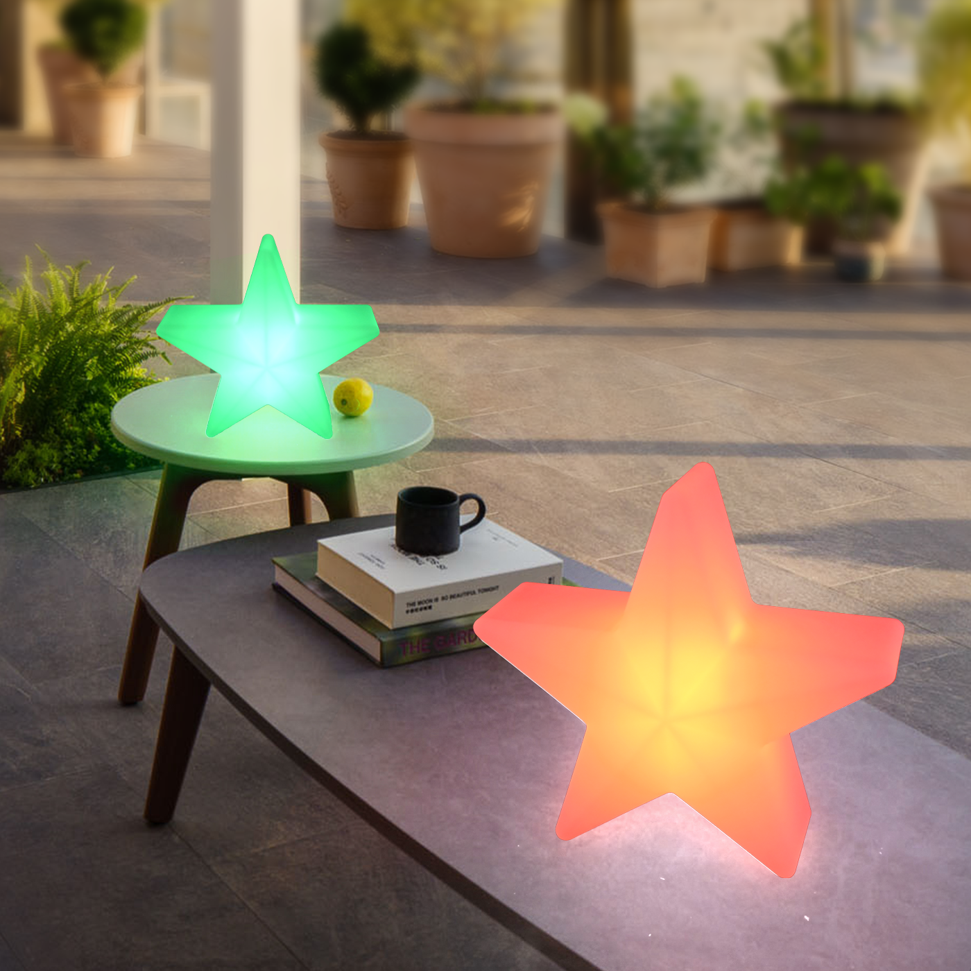 Lampă de gradină LED STAR, RGBW, 16 culori, 30 cm [2]