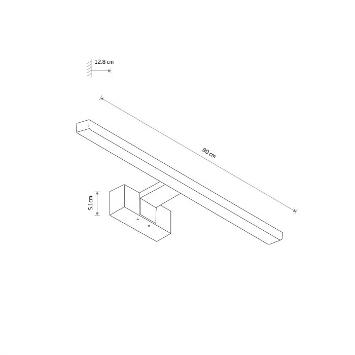 Aplica baie LED CEZANNE M alba, 4000K, IP44, lungime 80 cm - NOWODVORSKI [8]