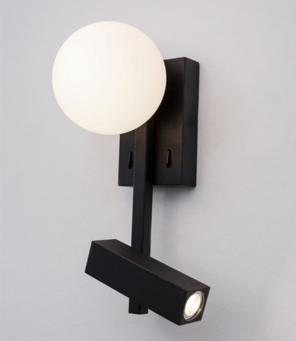 Aplica de perete JOLINE cu intrerupator, negru/alb, 2*G9, 3000K, 650 lm, inaltime 26 cm - NOVA LUCE [2]