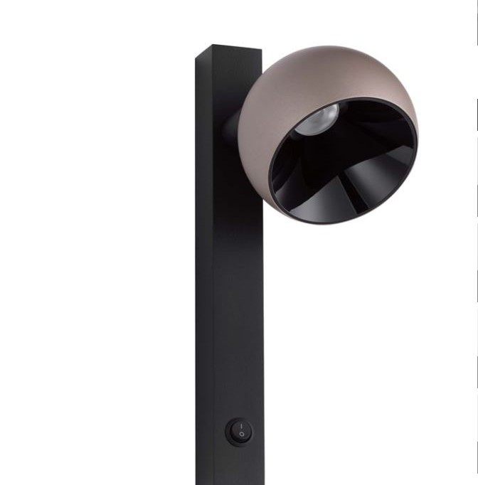 Aplica de perete LED LUSA cu intrerupator, negru/auriu, 3000K, 644 lm, inaltime 26 cm - NOVA LUCE [2]