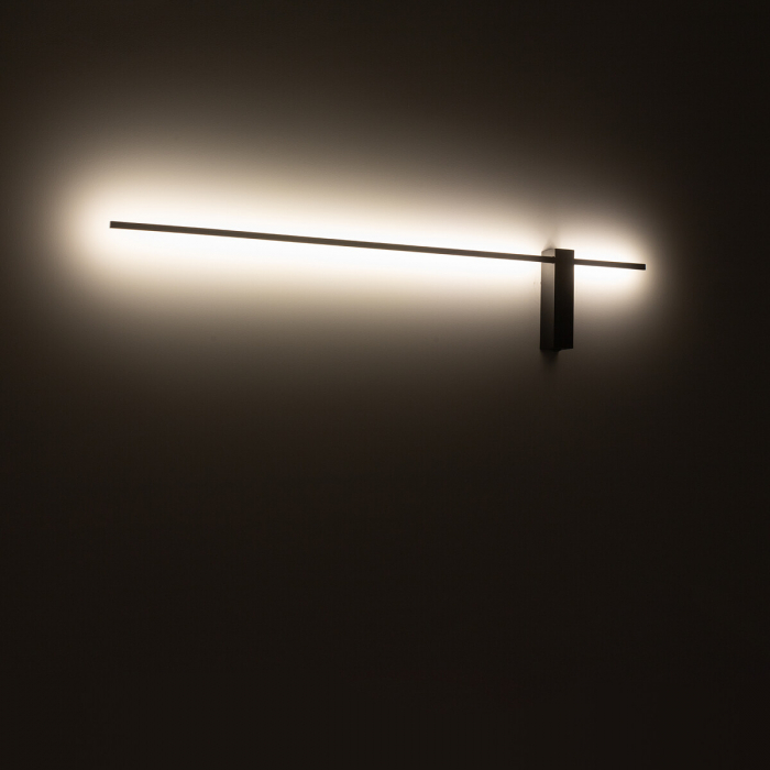 Aplica de perete LED MOTIVE L cu intrerupator, neagra, 3000K, 540 lm, lungime 120 cm - NOWODVORSKI [2]