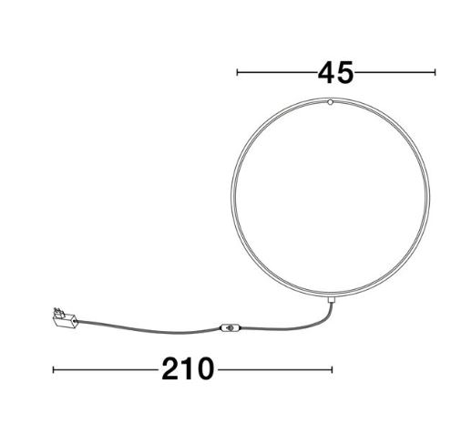 Aplica de perete LED RING cu intrerupator, neagra, 3000K, 950 lm, diametru 45 cm - NOVA LUCE 9108312 [7]
