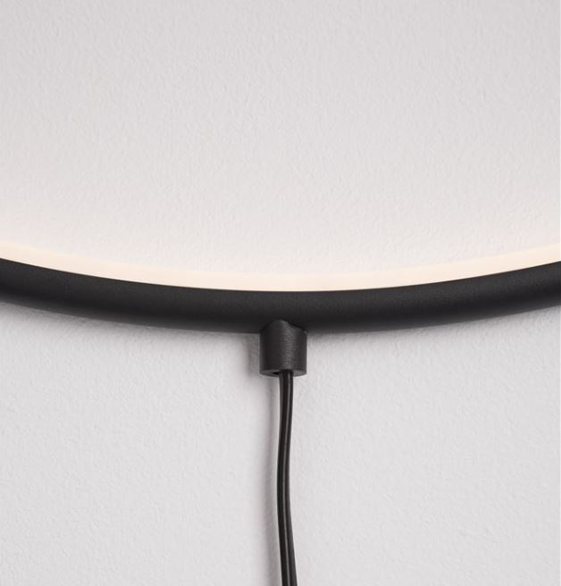 Aplica de perete LED RING cu intrerupator, neagra, 3000K, 1445 lm, diametru 79 cm - NOVA LUCE [4]
