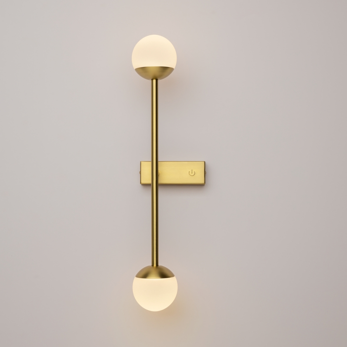 Aplica de perete LED TOUCH, alama/alb, intrerupator touch, 3000K, inaltime 48 cm - MAYTONI [2]