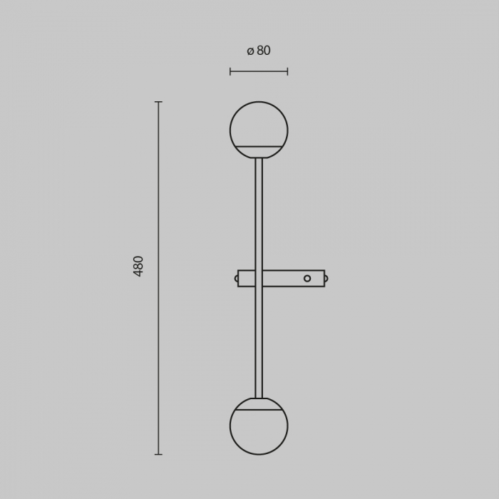 Aplica de perete LED TOUCH, alama/alb, intrerupator touch, 3000K, inaltime 48 cm - MAYTONI [6]