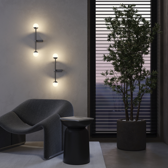Aplica de perete LED TOUCH, negru/alb, intrerupator touch, 3000K, inaltime 48 cm - MAYTONI [6]