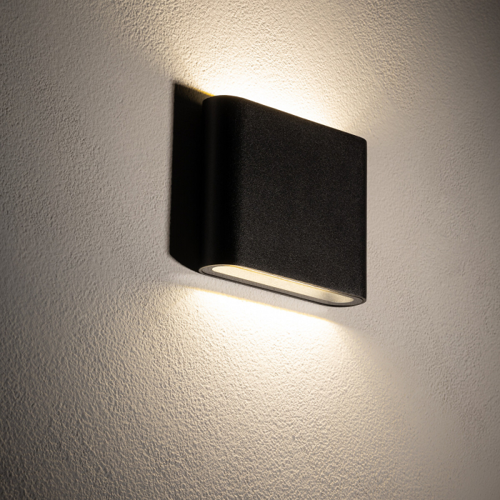 Aplica pentru perete exterior LED SEMI S, negru, 3000K, IP54, flux 300 lm, lungime 11 cm - NOWODVORSKI 11363 [2]