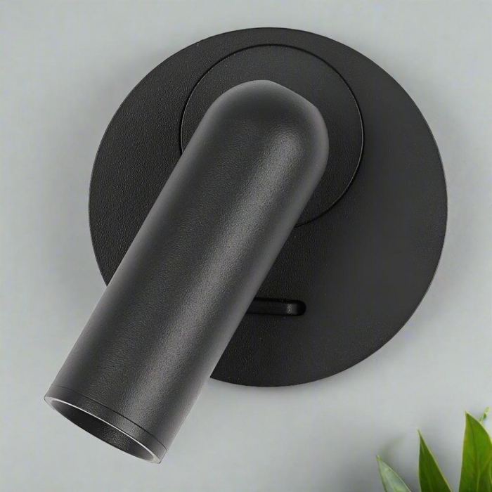 Aplica perete LED BEAN ROUND, negru, 3000K, 280 lm, inaltime 8.5 cm - IDEAL LUX [2]