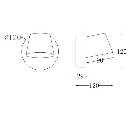 Aplica perete LED PIXEL, negru, 3000K, 350 lm, diametru 9 cm - MAYTONI [4]