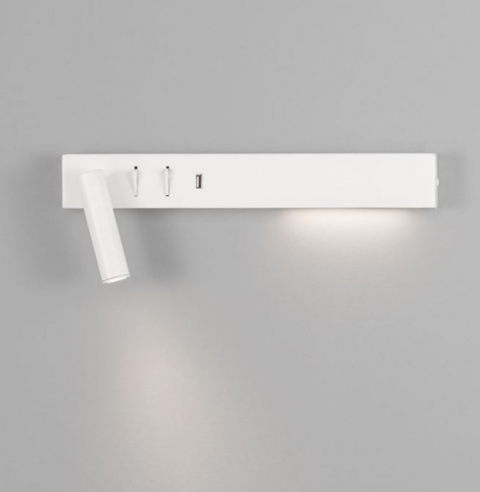 Aplica perete LED VIDA alba, spot stanga, 3000k, 350 lm, USB, lungime 35 cm - NOVA LUCE [3]