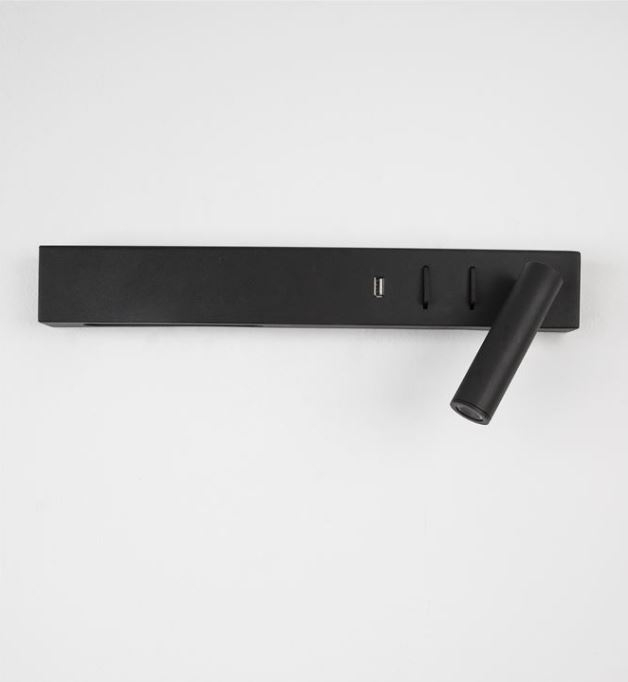 Aplica perete LED VIDA neagra, spot dreapta, 3000k, 350 lm, USB, lungime 35 cm - NOVA LUCE [3]