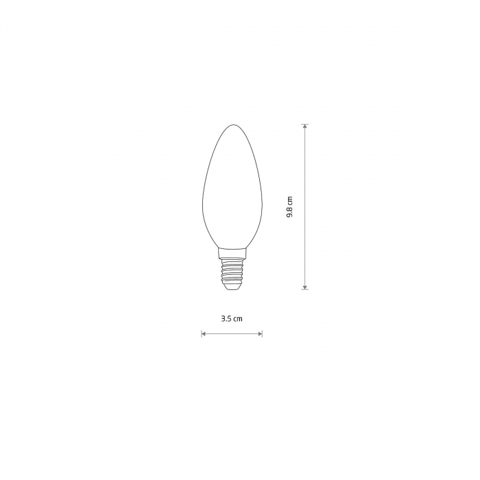 Bec LED E14 C35, 3000K, 6W, 650 lm - NOWODVORSKI 10589 [2]
