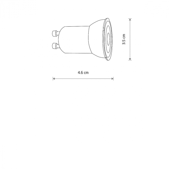 Bec LED GU10 R35, 3000K, 4W, 370 lm - NOWODVORSKI [2]