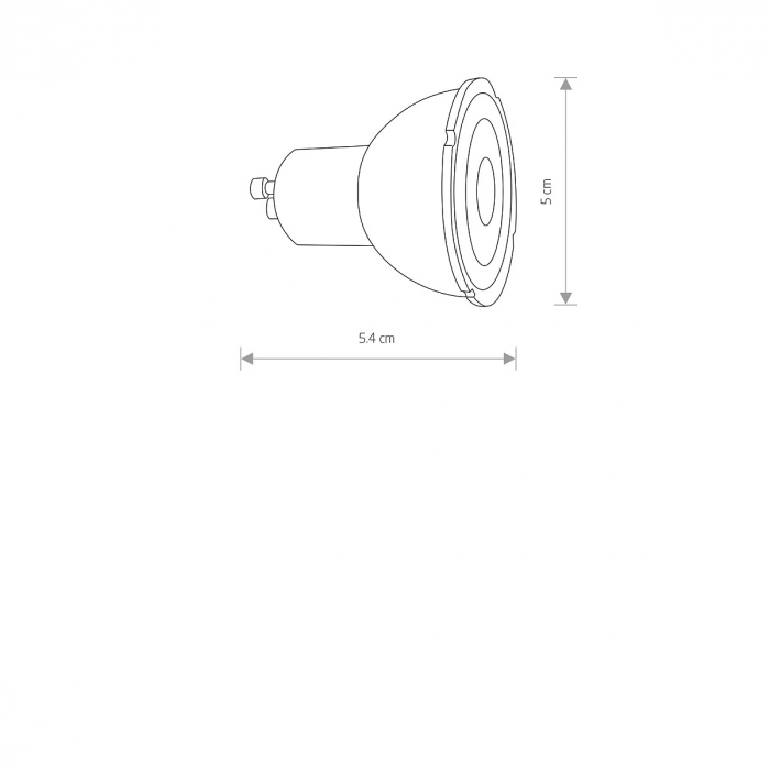 Bec LED GU10 R50, 3000K, 7W, 600 lm - NOWODVORSKI [3]