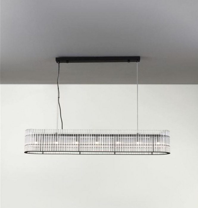 Candelabru BAROK, negru, 7*G9, lungime 110 cm - NOVA LUCE [3]