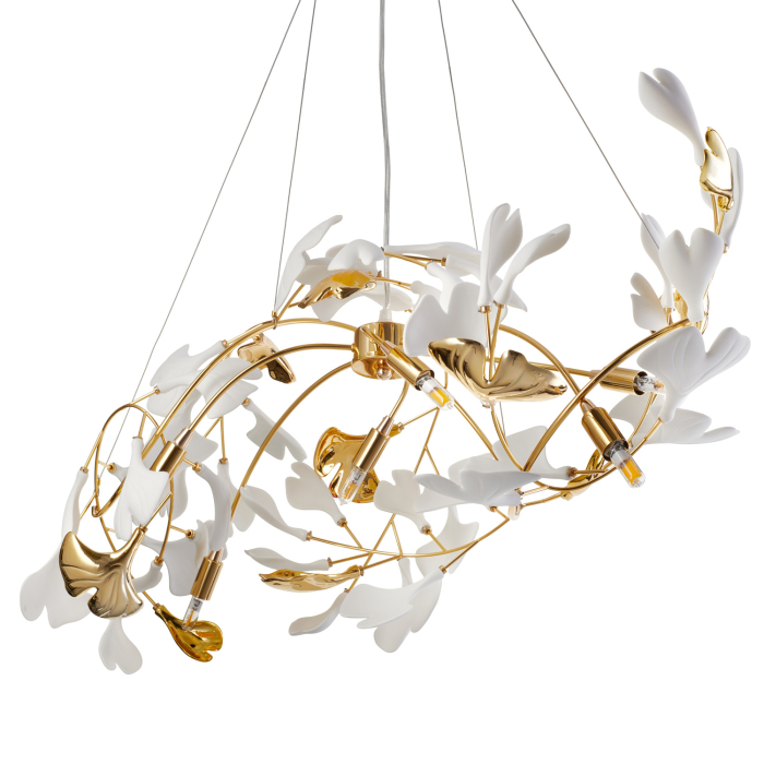 Candelabru BOTANIKA 2, auriu/alb, 100 cm - STEP INTO DESIGN [6]