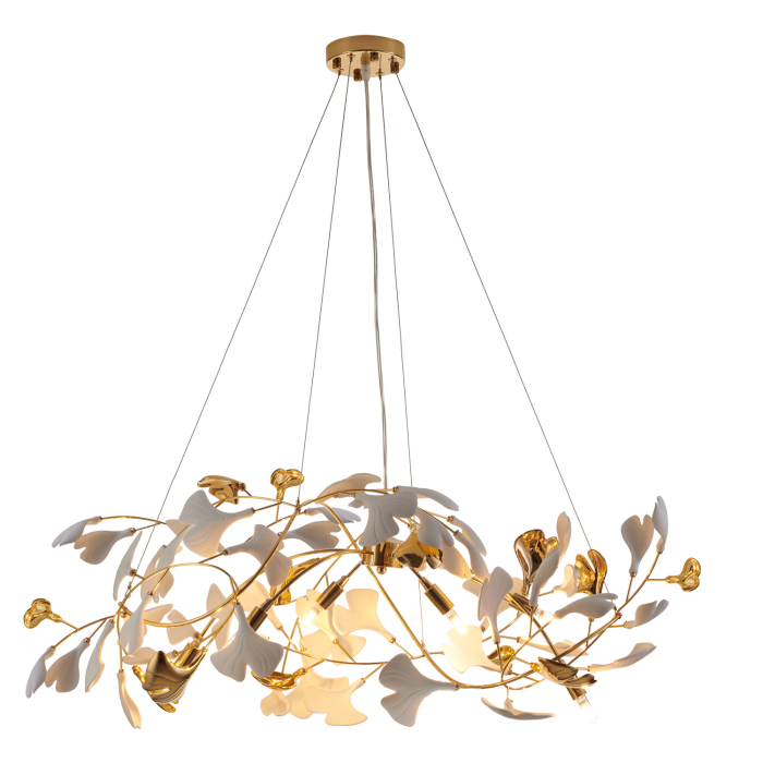 Candelabru BOTANIKA 2, auriu/alb, 100 cm - STEP INTO DESIGN [2]