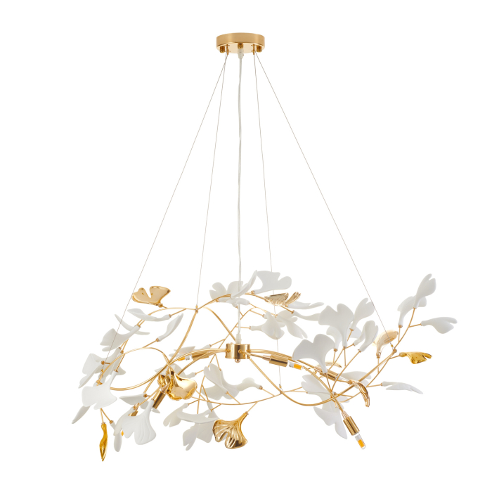 Candelabru BOTANIKA 2, auriu/alb, 100 cm - STEP INTO DESIGN [11]