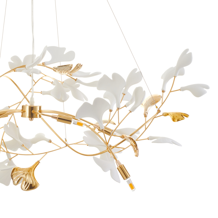 Candelabru BOTANIKA 2, auriu/alb, 100 cm - STEP INTO DESIGN [10]