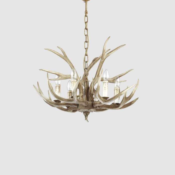 Candelabru CHALET SP 6, bej, 6*E14, 40W, diametru 67 cm - IDEAL LUX [2]
