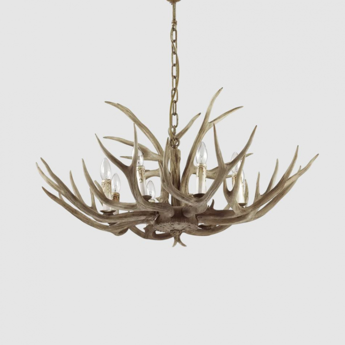 Candelabru CHALET SP 8, bej, 8*E14, 40W, diametru 91 cm - IDEAL LUX [3]