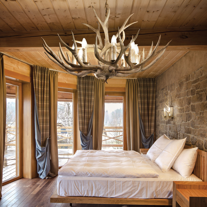 Candelabru CHALET SP 8, bej, 8*E14, 40W, diametru 91 cm - IDEAL LUX [2]