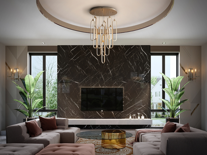 Candelabru COLETTE LED, auriu-rose, dimabil, 3000K, 16.380 lm, diametru 60 cm - SCHULLER [5]