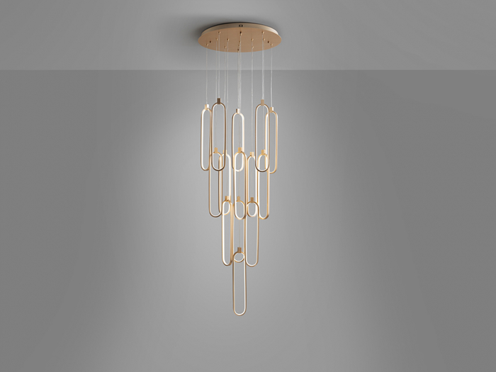 Candelabru COLETTE LED, auriu-rose, dimabil, 3000K, 16.380 lm, diametru 60 cm - SCHULLER [7]