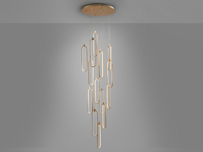Candelabru COLETTE LED, auriu-rose, dimabil, 3000K, 16.380 lm, diametru 60 cm - SCHULLER [6]