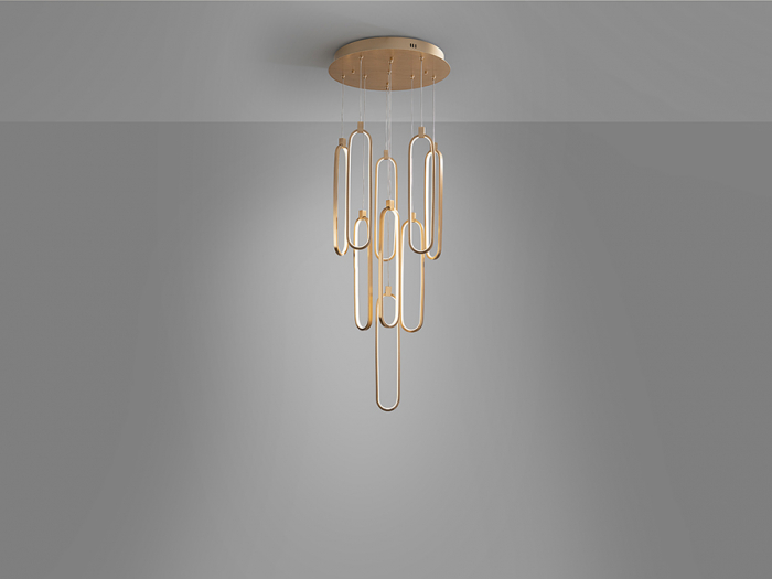 Candelabru COLETTE LED, auriu-rose, dimabil, 117W, 3000K, diametru 50 cm - SCHULLER [6]
