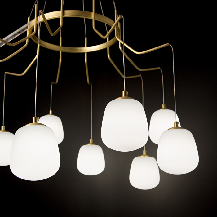 Candelabru KAROUSEL, alama/alb, 10*G9, diametru 82.5 cm - IDEAL LUX [2]