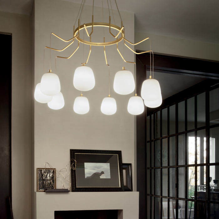 Candelabru KAROUSEL, alama/alb, 10*G9, diametru 82.5 cm - IDEAL LUX [3]