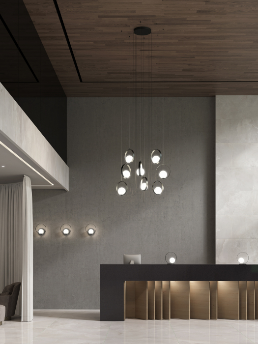 Candelabru LED HALO 8L, negru/alb, 2700-3000K, 2960 lm - ACB [3]