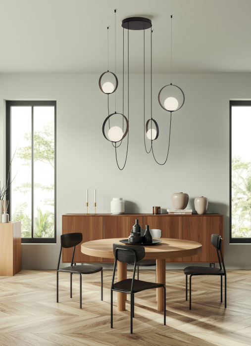 Candelabru LED HALO, negru/alb, 2700-3000K, 1480 lm - ACB [3]