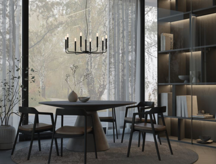 Candelabru ORTO VIII, negru, 8*E14, diametru 72 cm - NOWODVORSKI [3]