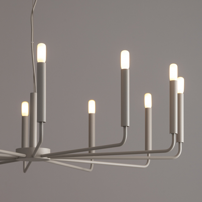 Candelabru ORTO XII B, gri deschis, 12*E14, diametru 102 cm - NOWODVORSKI [2]