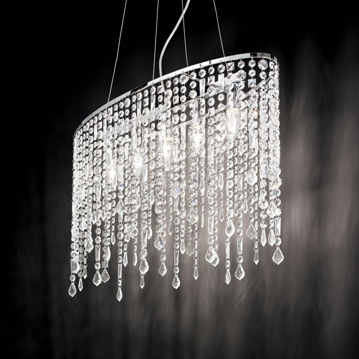Candelabru RAIN SP5 crom, 5*E14, 40W, lungime 66.5 cm - IDEAL LUX [3]