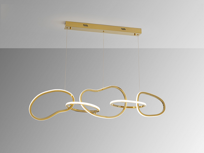 Lampa suspendata LED NEXO, auriu, dimabila, 3000K, 7100 lm, lungime 123 cm - SCHULLER [3]